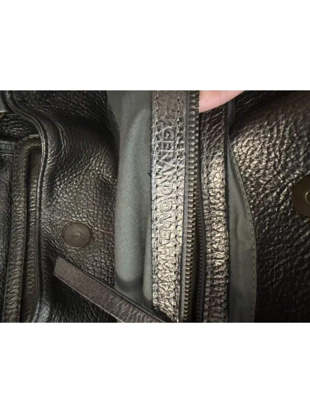 BASLER Black Leather Makeup Toiletry Bag NEW NWOT